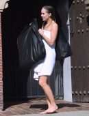 Suki Waterhouse in a Towel for Photoshoot in LA