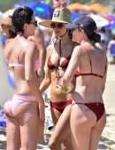 Alessandra Ambrosio Booty in Red Bikini on the Beach in Florianopolis