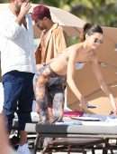 Kendall Jenner and Bella Hadid Booty in Bikini on the Beach in Miami