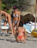 Bella Hadid Booty in Bikini on the Beach in St Barts