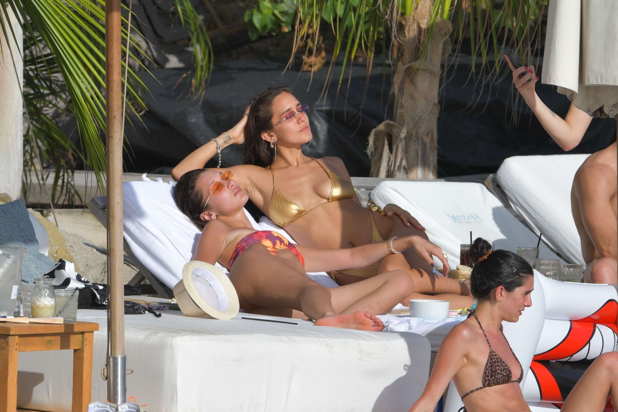 Bella Hadid Booty in Bikini on the Beach in St Barts