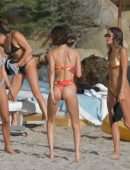 Bella Hadid Booty in Bikini on the Beach in St Barts