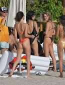 Bella Hadid Booty in Bikini on the Beach in St Barts