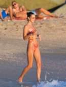 Bella Hadid Booty in Bikini on the Beach in St Barts