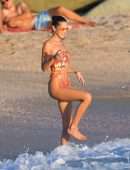 Bella Hadid Booty in Bikini on the Beach in St Barts