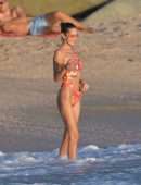 Bella Hadid Booty in Bikini on the Beach in St Barts