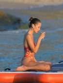 Bella Hadid Booty in Bikini on the Beach in St Barts