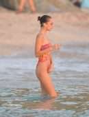 Bella Hadid Booty in Bikini on the Beach in St Barts