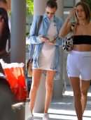 Bella Hadid Pokies in See-Through, Preparing to Leave St Barts