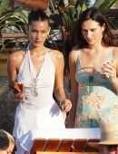 Bella Hadid in See-through Top at the Beach in St Barts