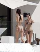 Bella Hadid in White Bikini Enjoying the Caribbean Sun in St Barths