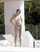 Bella Hadid in White Bikini Enjoying the Caribbean Sun in St Barths