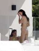 Bella Hadid in White Bikini Enjoying the Caribbean Sun in St Barths