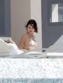 Bella Hadid in White Bikini Enjoying the Caribbean Sun in St Barths