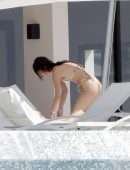 Bella Hadid in White Bikini Enjoying the Caribbean Sun in St Barths