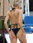 Charlotte Mckinney in Black Bikini Soaks up some Sun in Miami