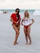 Claudia Romani and Jess Picado for Photoshoot to Celebrate AC Milan in Miami
