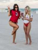 Claudia Romani and Jess Picado for Photoshoot to Celebrate AC Milan in Miami