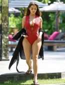 Demi Rose Mawby for Photoshoot at Baba Beach Club Phuket in Thailand