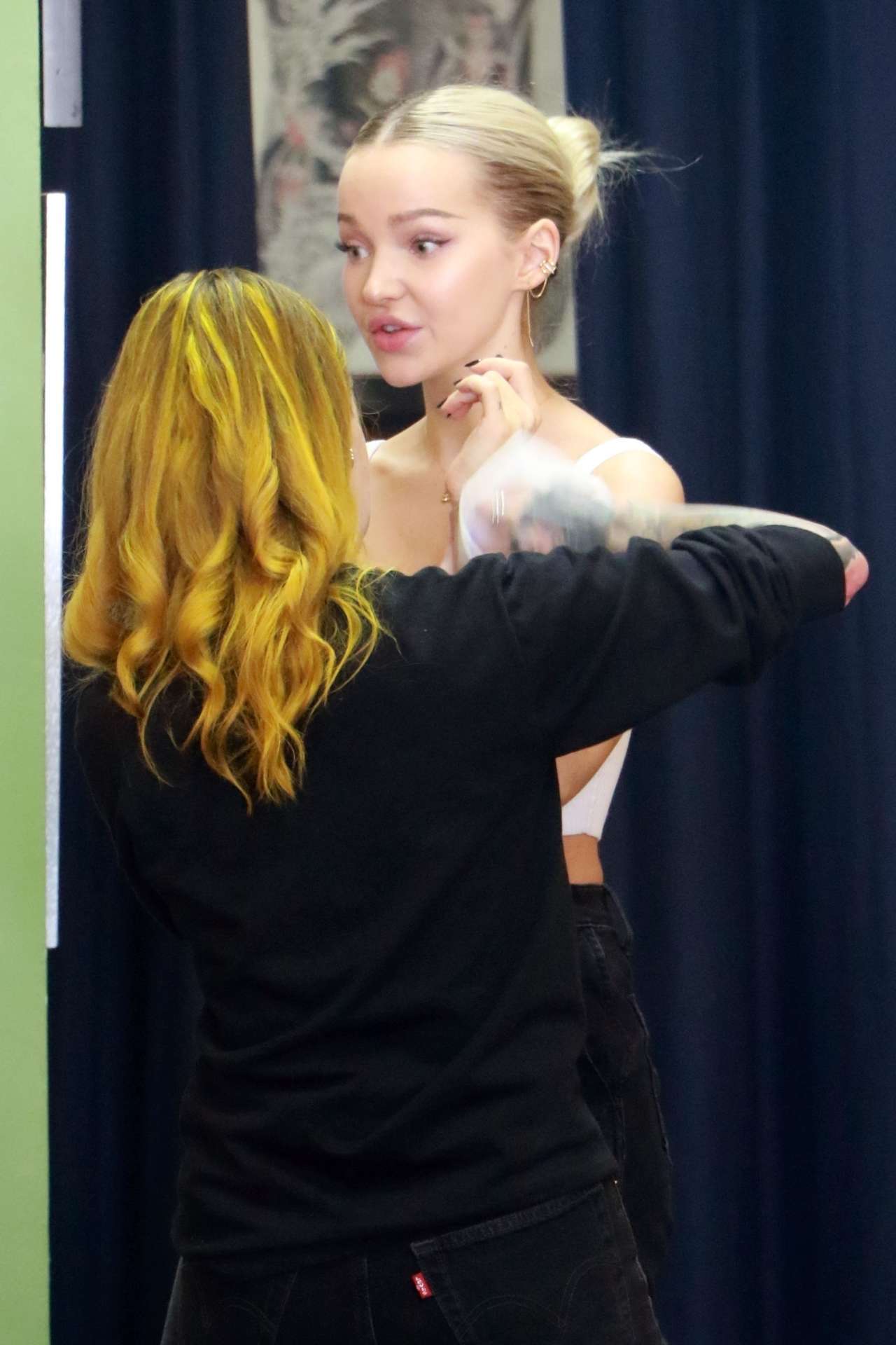 Dove Cameron Displays her Fit Figure while Filming a Scene in LA