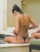 Dua Lipa in Little Hearts Bikini at a Pool in Miami