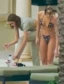 Dua Lipa in Little Hearts Bikini at a Pool in Miami
