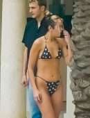 Dua Lipa in Little Hearts Bikini at a Pool in Miami