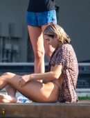 Dua Lipa Booty in Bikini at Poolside in Miami