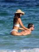 Eiza Gonzalez in White Bikini on the Beach in Tulum