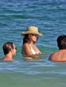 Eiza Gonzalez in White Bikini on the Beach in Tulum