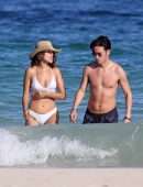 Eiza Gonzalez in White Bikini on the Beach in Tulum