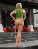 Gabby Allen Booty in Thong Bikini at Baba Beach Club in Phuket