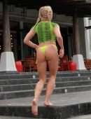 Gabby Allen Booty in Thong Bikini at Baba Beach Club in Phuket
