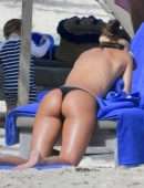Izabel Goulart Ass in Thong Bikini on the Beach in St Barts