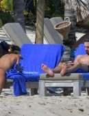 Izabel Goulart Ass in Thong Bikini on the Beach in St Barts