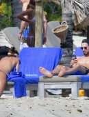 Izabel Goulart Ass in Thong Bikini on the Beach in St Barts