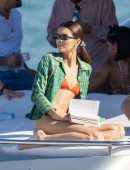 Kendall Jenner in Bikini on a Boat in Miami