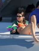 Kendall Jenner in Bikini on a Boat in Miami