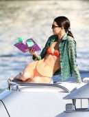 Kendall Jenner in Bikini on a Boat in Miami