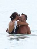 Nigora Bannatyne and Duncan Outside Sandy Lane Hotel in Barbados