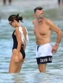 Nigora Bannatyne and Duncan Outside Sandy Lane Hotel in Barbados