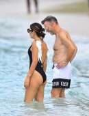 Nigora Bannatyne and Duncan Outside Sandy Lane Hotel in Barbados