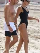 Nigora Bannatyne and Duncan Outside Sandy Lane Hotel in Barbados
