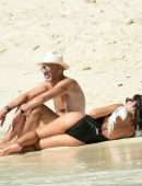 Nigora Bannatyne and Duncan Outside Sandy Lane Hotel in Barbados