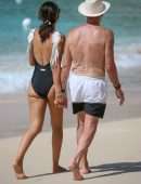 Nigora Bannatyne and Duncan Outside Sandy Lane Hotel in Barbados