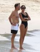 Nigora Bannatyne and Duncan Outside Sandy Lane Hotel in Barbados
