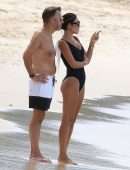 Nigora Bannatyne and Duncan Outside Sandy Lane Hotel in Barbados
