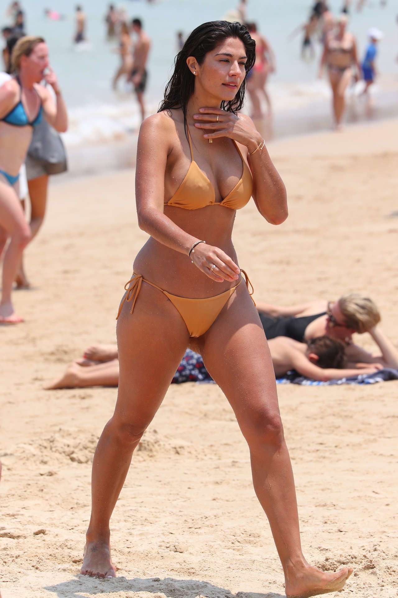Pia Miller Booty in Bikini on Bondi Beach in Sydney