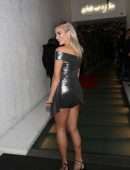 Pixie Lott Leggy, Kiss Christmas Party at Ours Restaurant in London