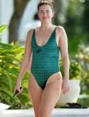 Rhea Durham Booty in Swimsuit on the Beach in Barbados